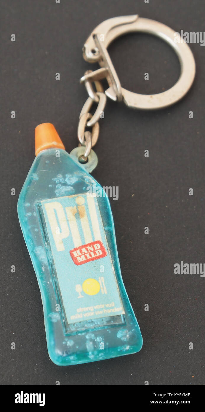 Pril Items A close-up photograph of a Pril keychain, a popular promotional item ...
