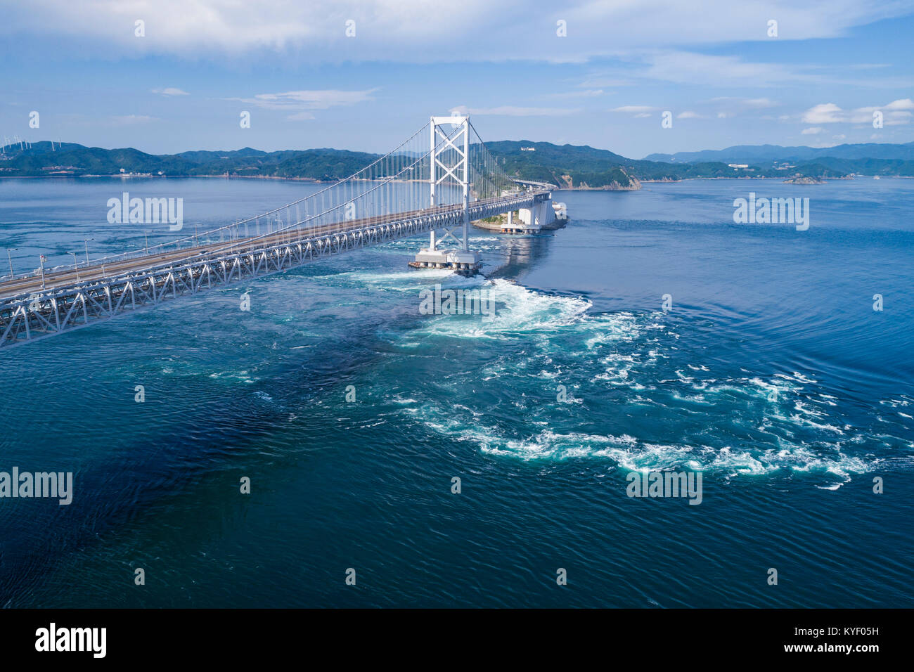 Onaruto Bridge, view from Naruto City, Tokushima Prefecture, Japan