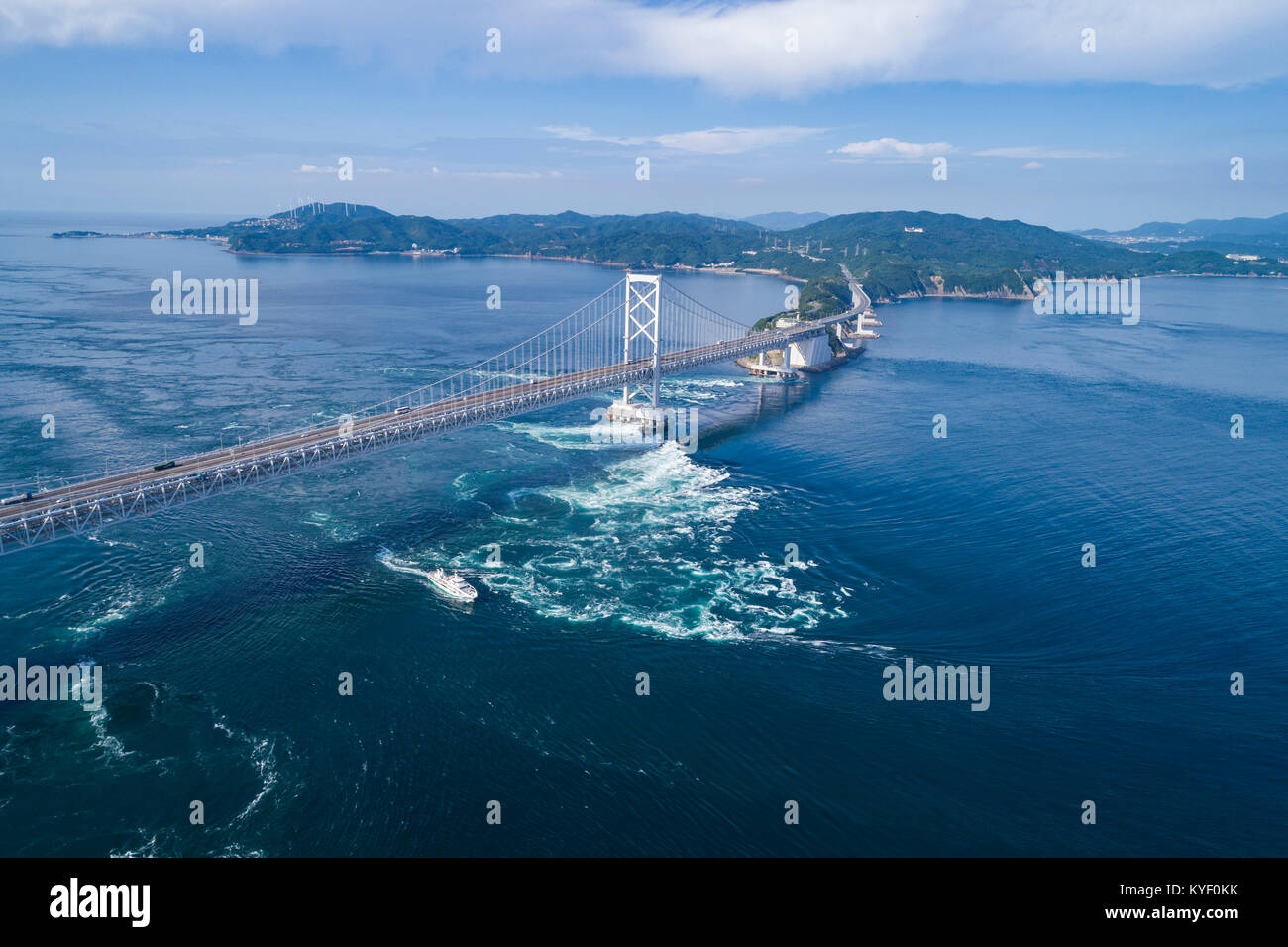 Onaruto Bridge, view from Naruto City, Tokushima Prefecture, Japan