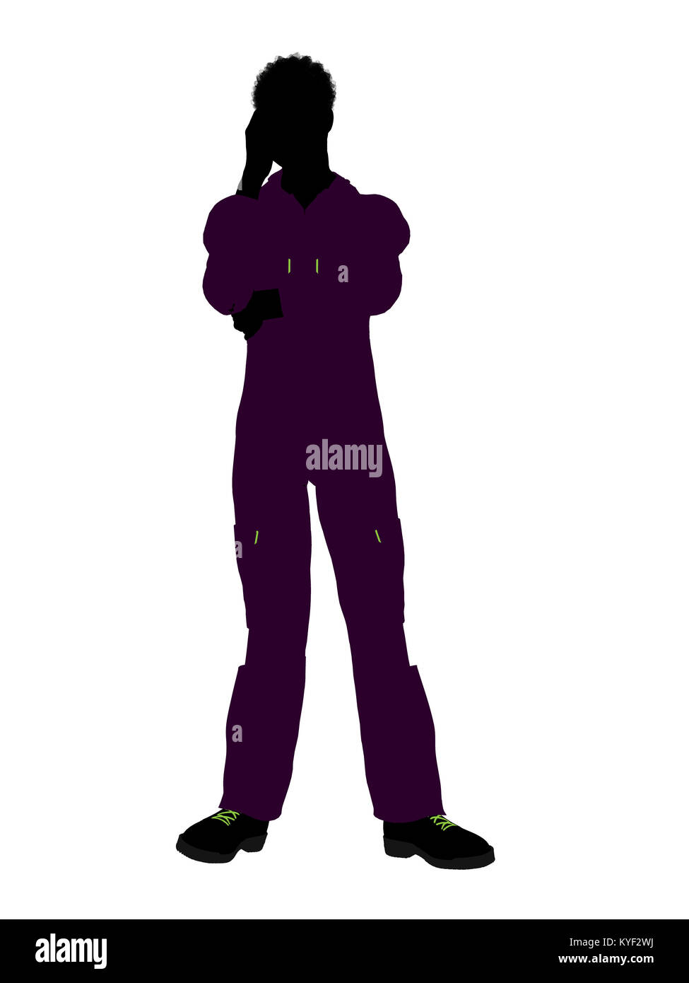 African American Mechanic Illustration Silhouette On A White Background african-american-mechanic-illustration-silhouette-on-a-white-background
