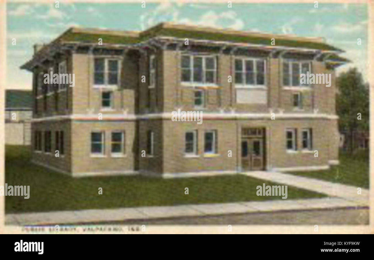 Valparaiso Carnegie Library (Postcard 1921 Stock Photo Alamy