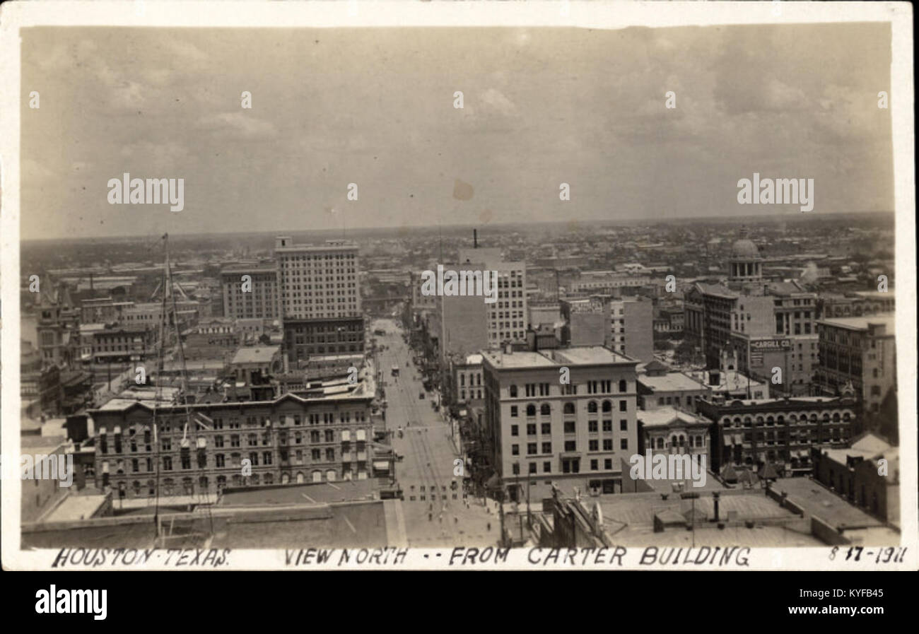 A view from the Carter Building in Houston, Texas, looking north ...