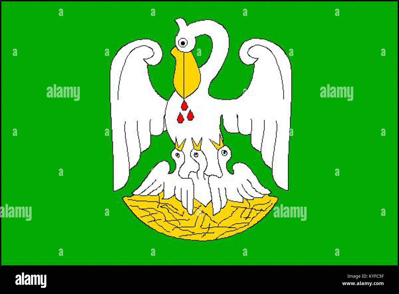 Vilemov (OL) vlajka Stock Photo