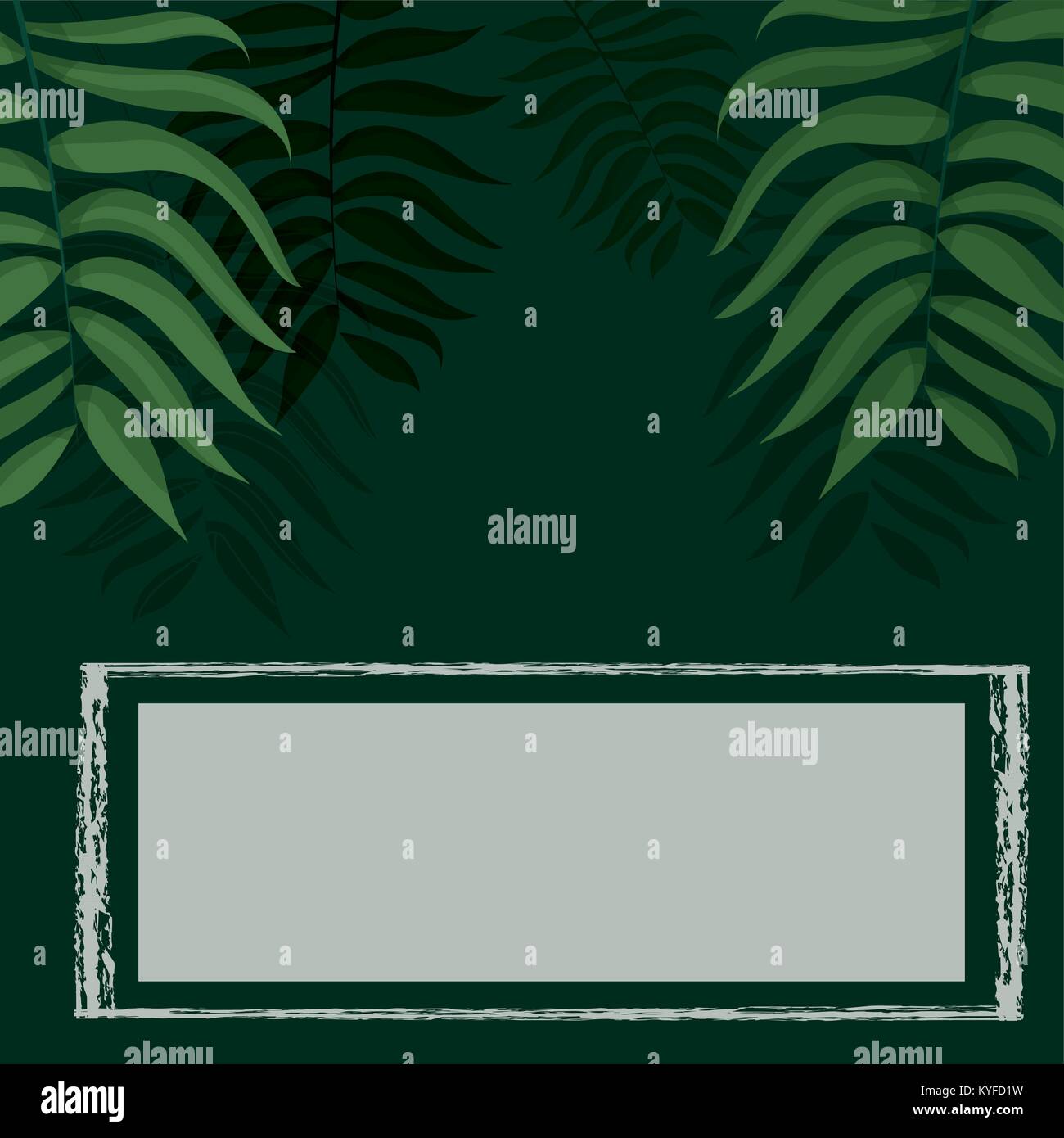 Tropical leaves frame Stock Vector Image & Art - Alamy