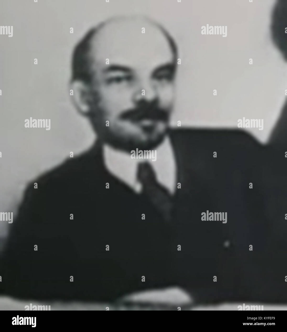 Vladimir Lenin at a meeting of the Council of People's Commissars Stock Photo
