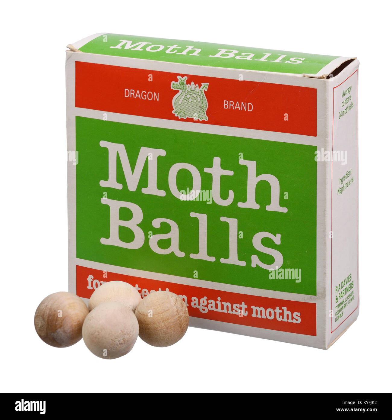 Old vintage retro box of Dragon Brand Moth balls Stock Photo Alamy