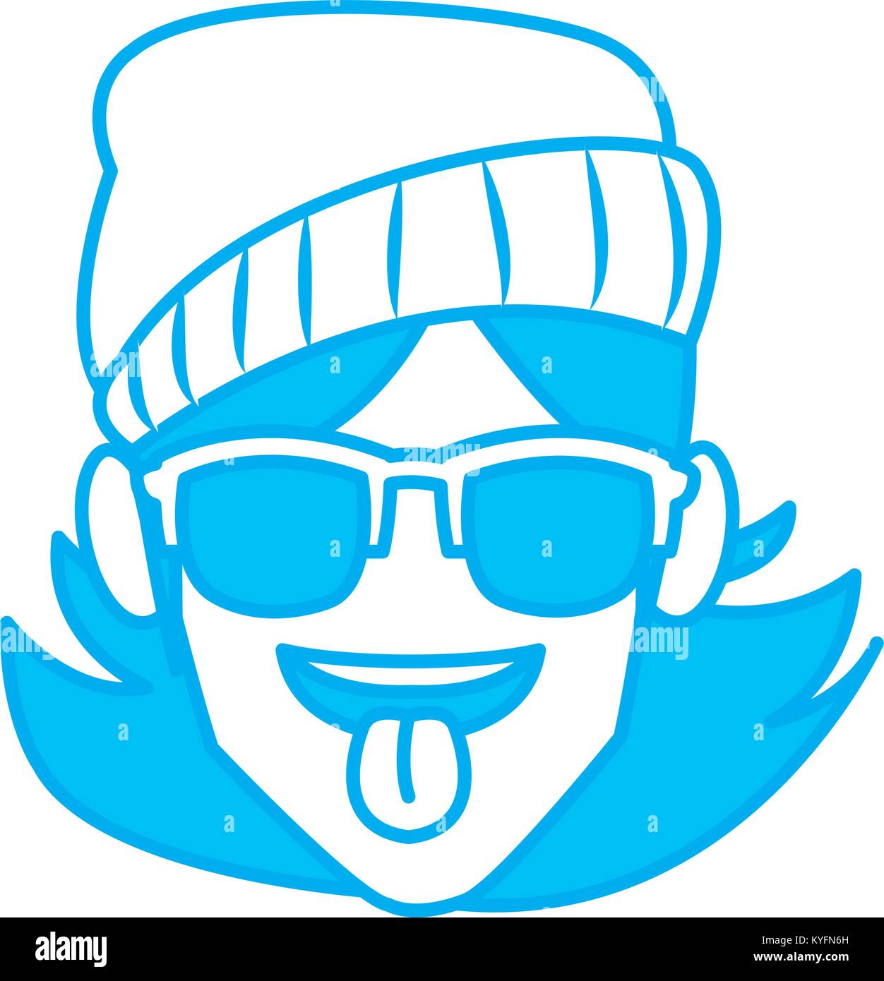 Young girl tongue out Stock Vector Images - Alamy