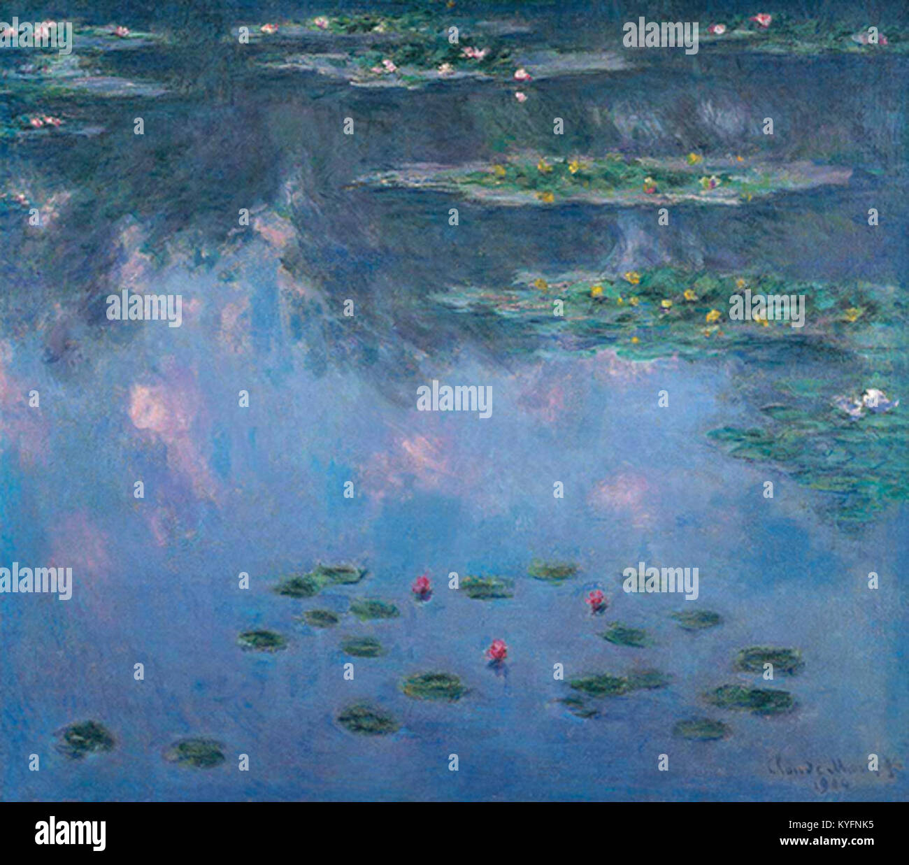 Claude Monet's famous painting 'Water Lilies' is displayed at the