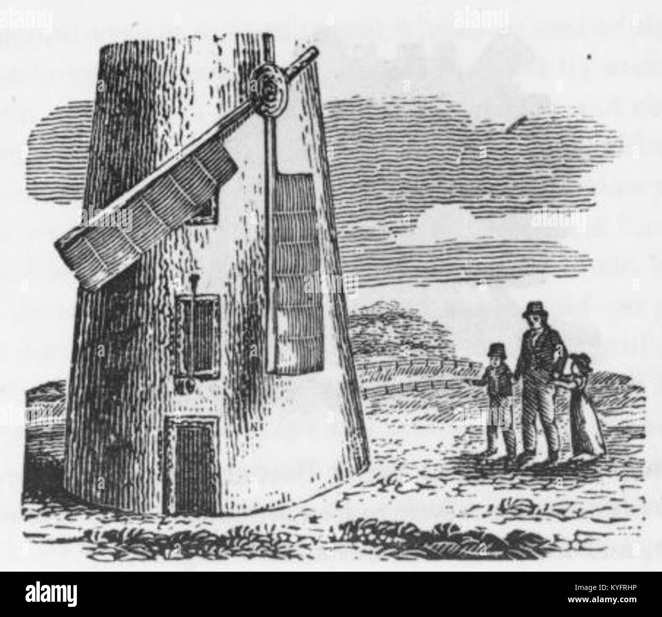 Windmill drawing hi-res stock photography and images - Alamy