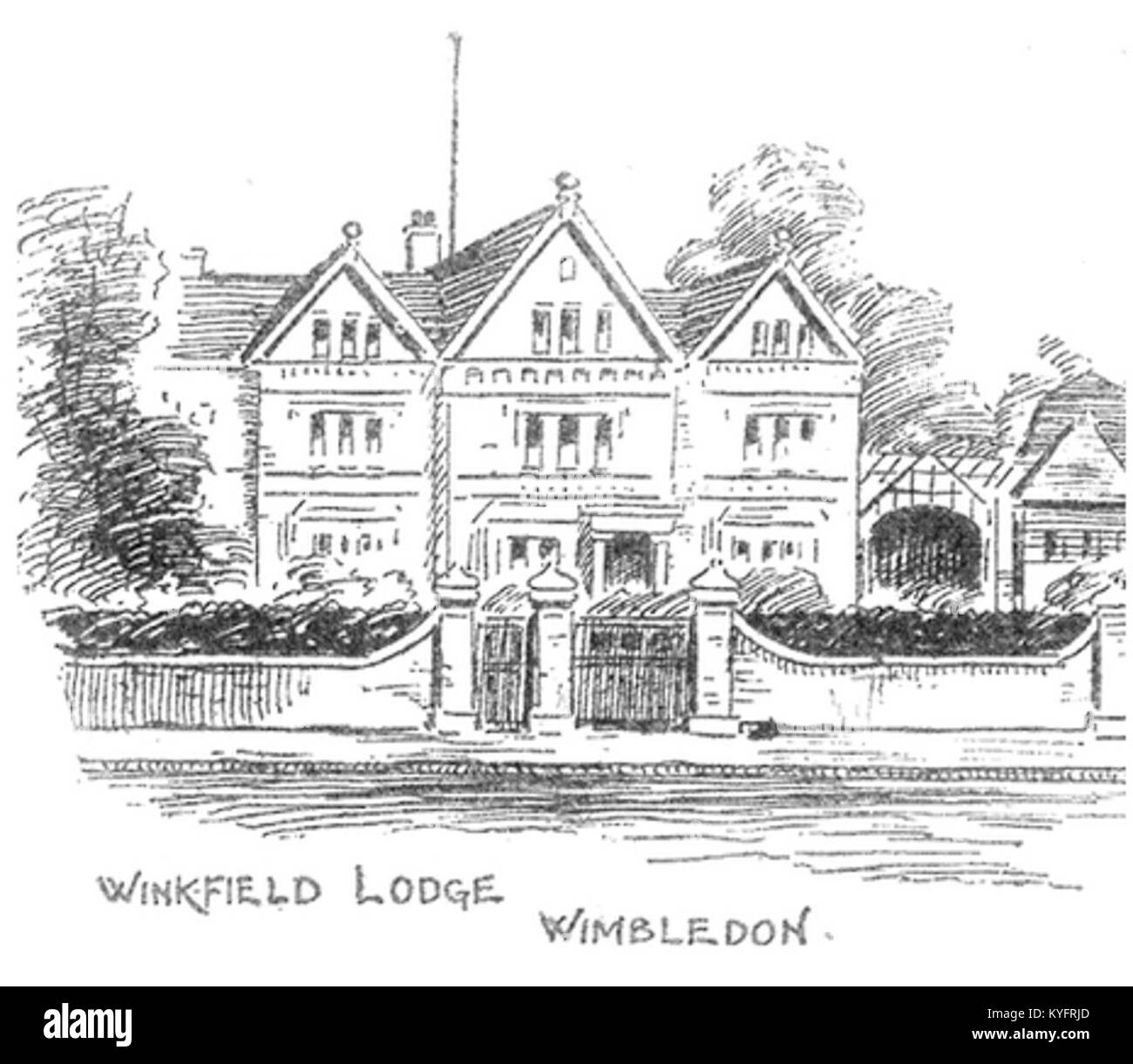 Winkfield Lodge, Wimbledon, c. 1917 Stock Photo