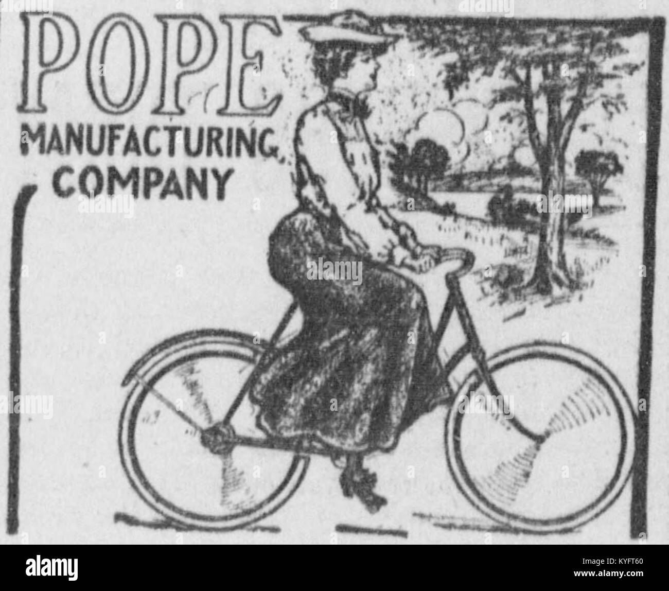 Women's bicycle advertisement (1904) Stock Photo