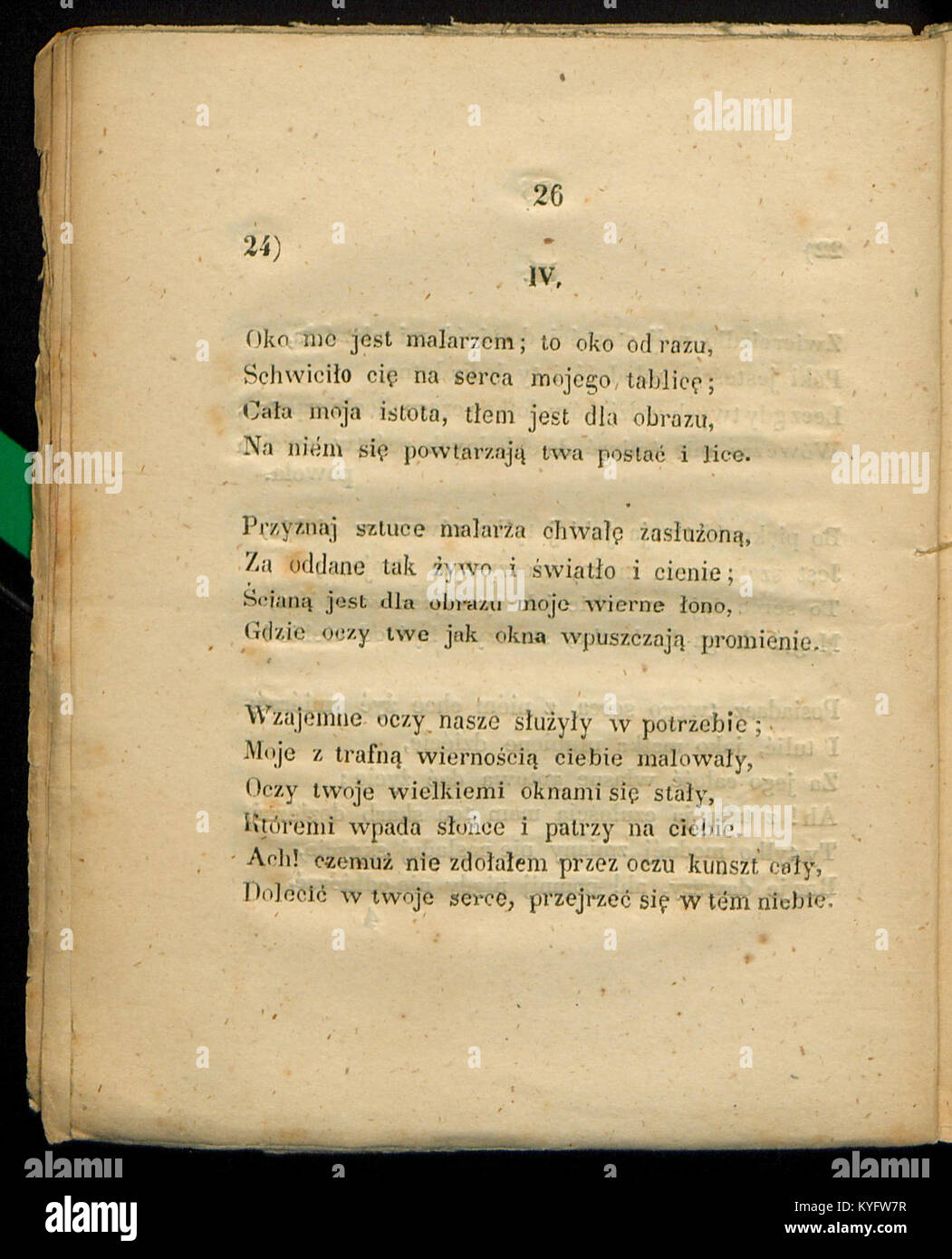 Wybór sonetów Szekspira, Miltona i lorda Bajrona z dodatkiem Hymnu Miltona Shakespeare  Sonnets page 26 sonnet 24 Stock Photo - Alamy