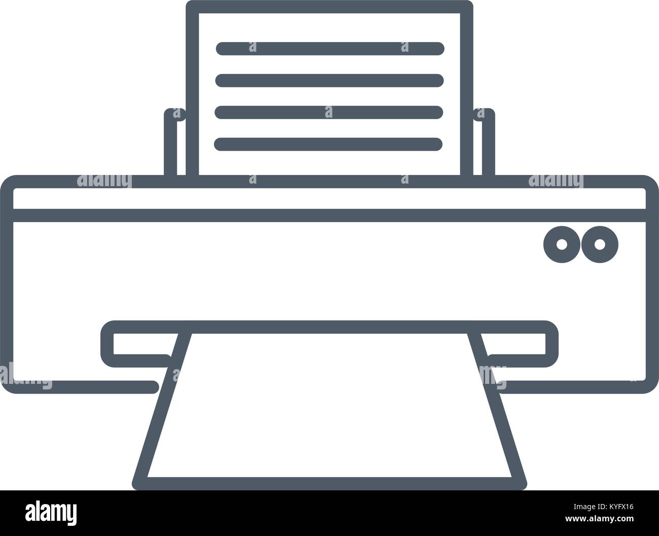 Computer printer device Stock Vector Image & Art - Alamy