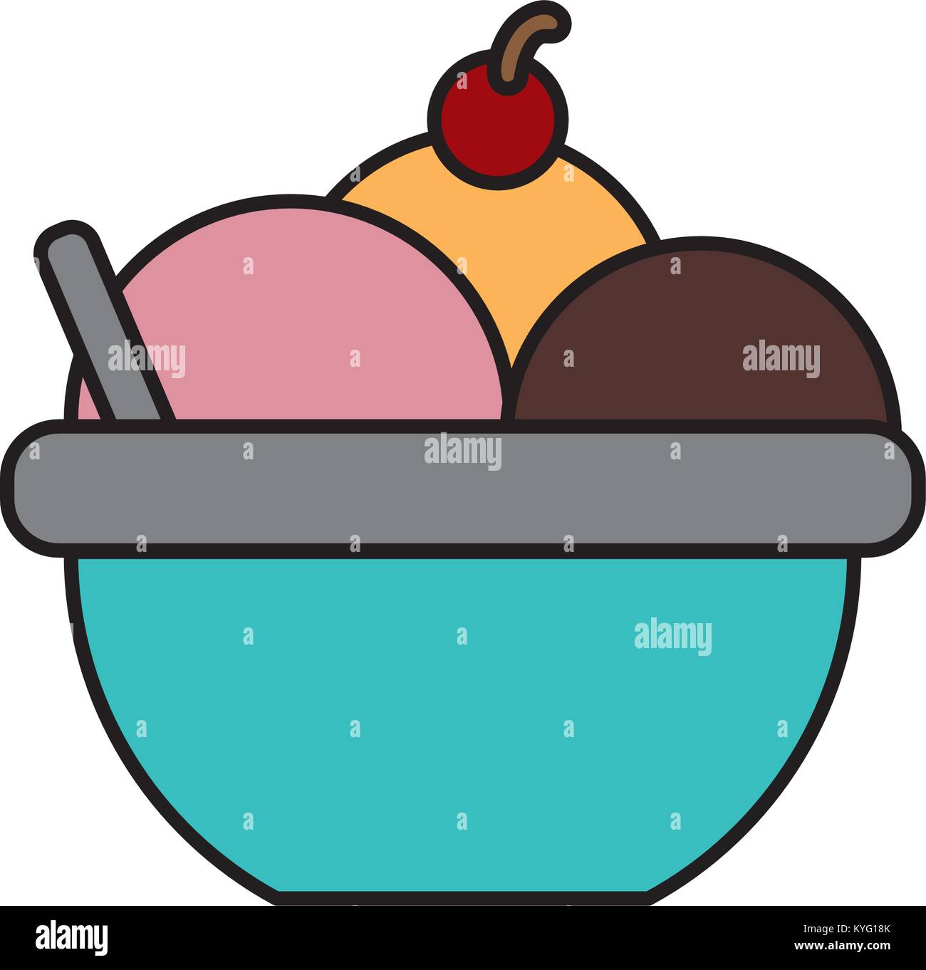 Ice cream bowl Stock Vector Image & Art Alamy