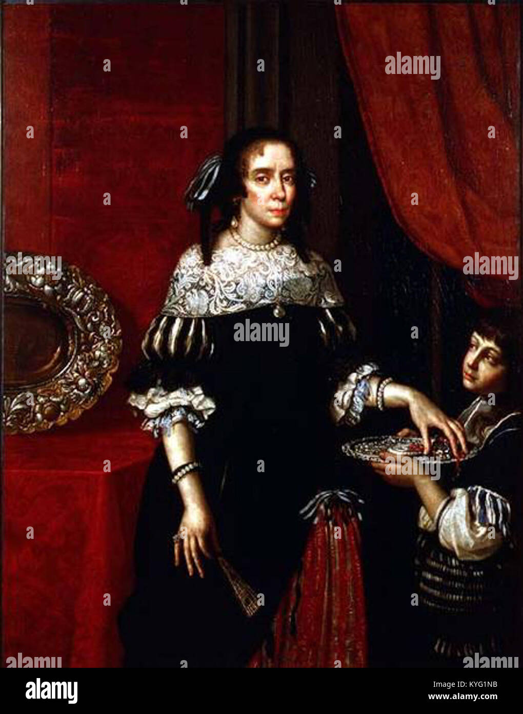 Portrait of Ricciarda Cybo-Malaspina, countess Gonzaga di Novellara Stock Photo