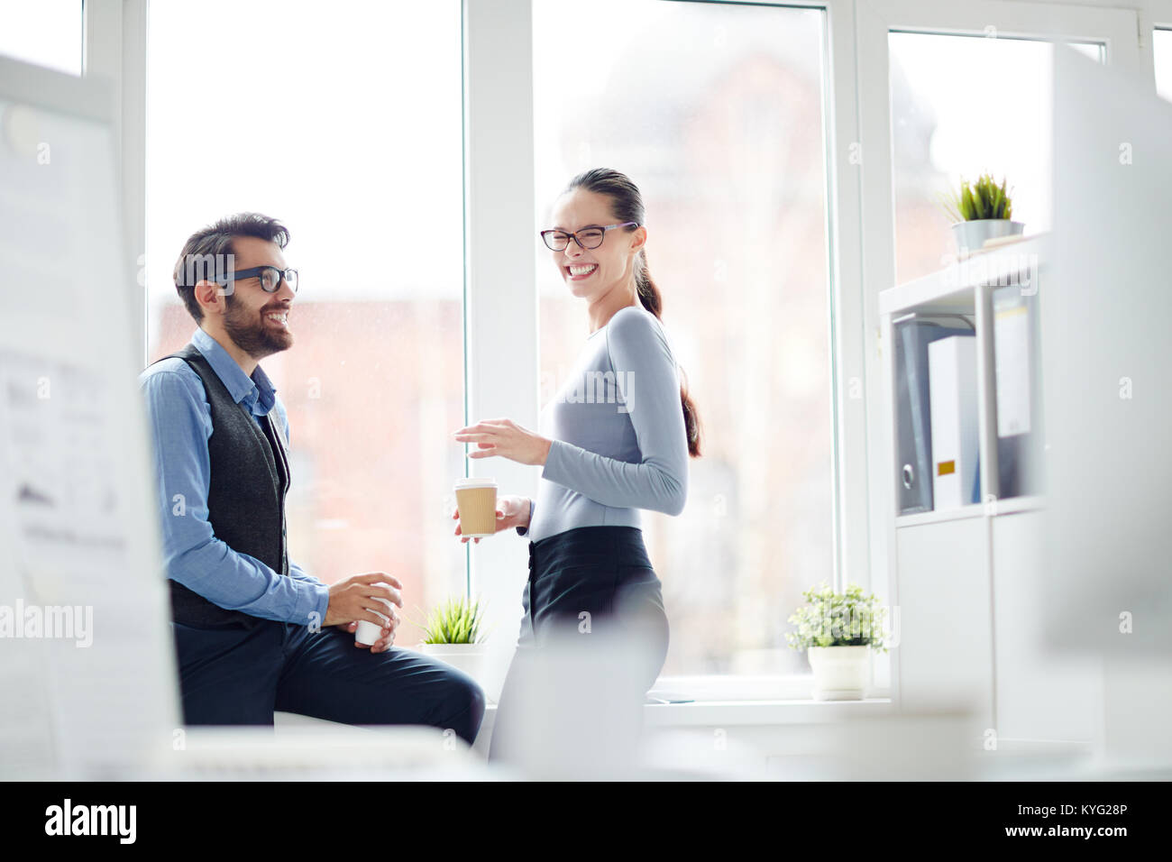 Having fun at break Stock Photo - Alamy