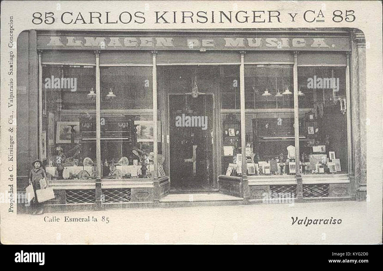 Postal Valparaíso. Calle Esmeralda 85 Stock