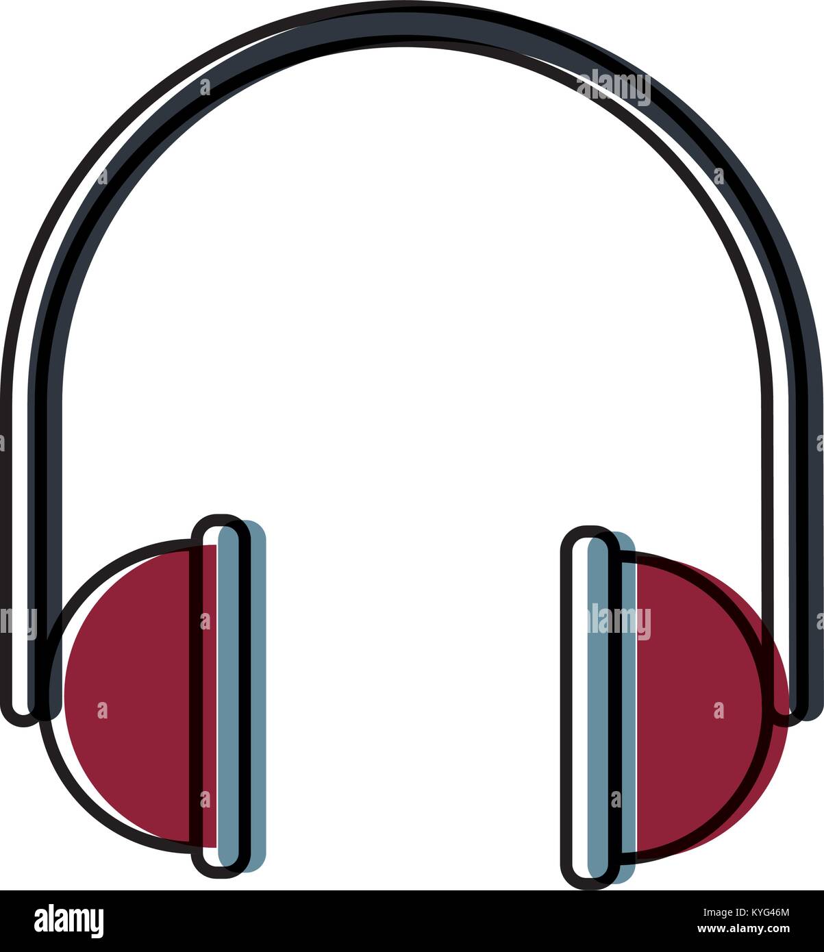 Music headphones device Stock Vector Image & Art - Alamy