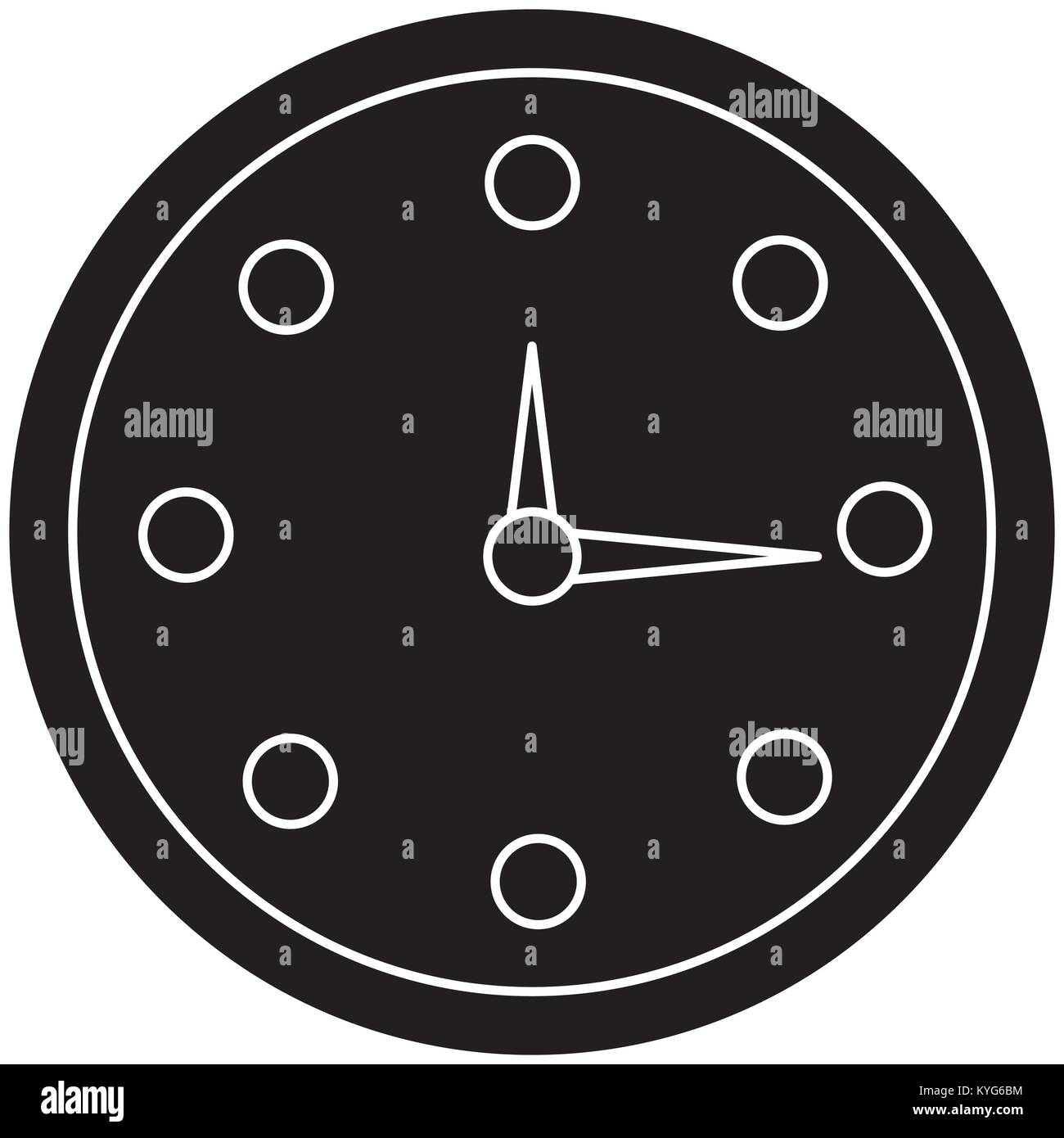 Wall clock isolated Stock Vector Image & Art - Alamy