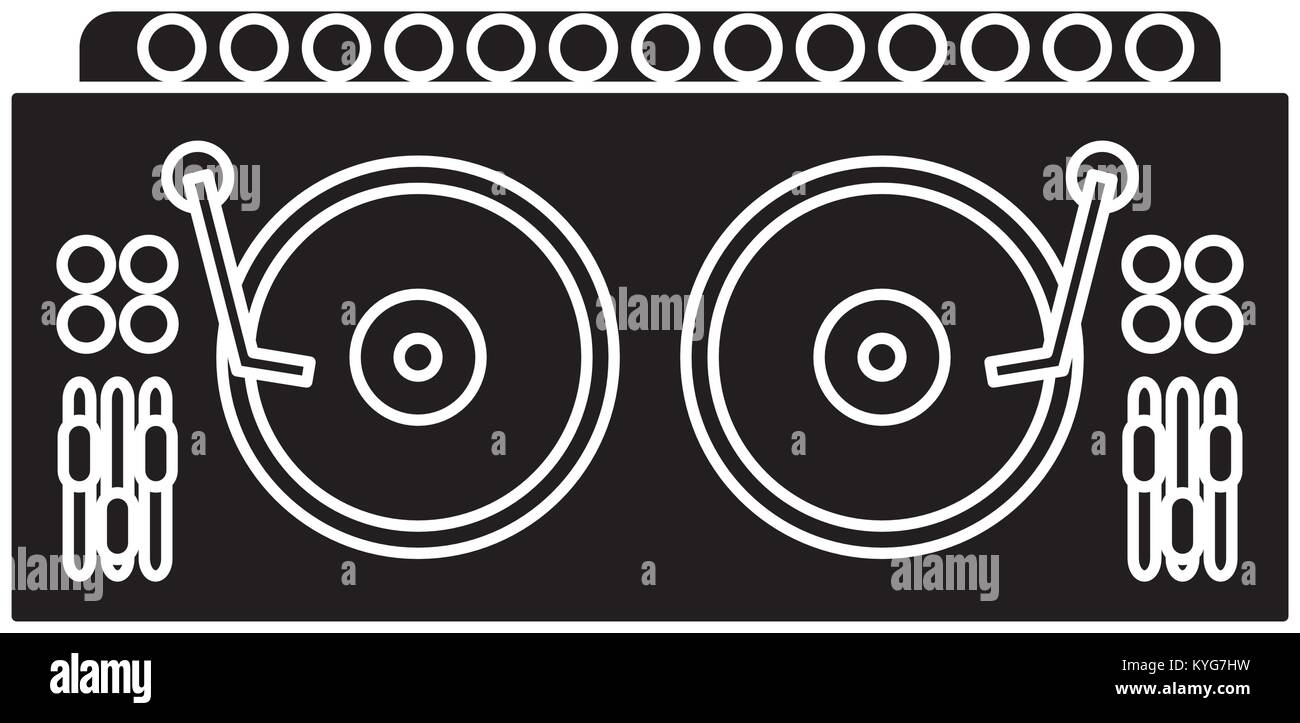 DJ turntable symbol Stock Vector Image & Art Alamy