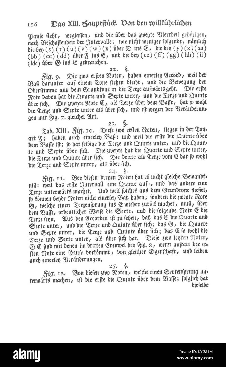 Quantz Versuch Flöte 1752 Seite 126 Stock Photo