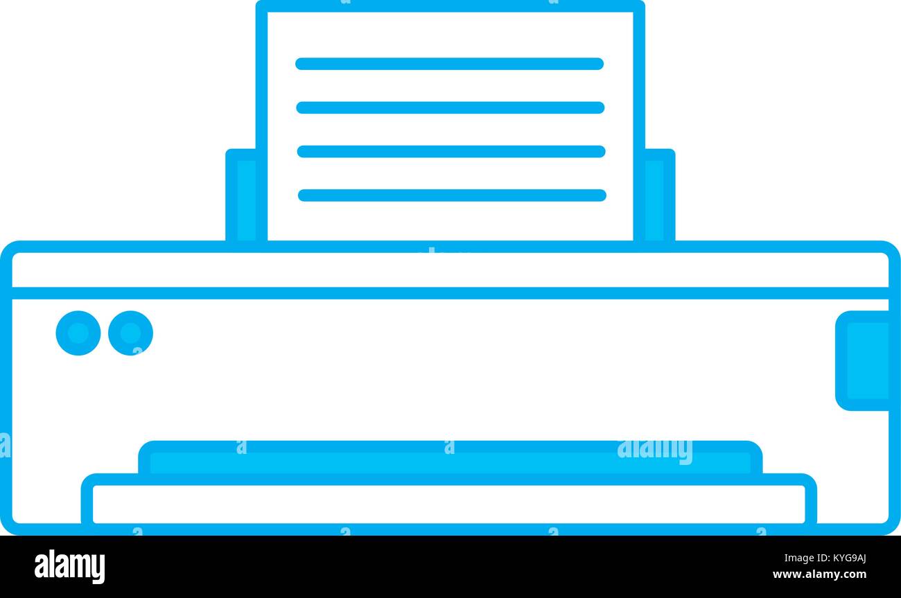 Computer printer device Stock Vector Image & Art - Alamy