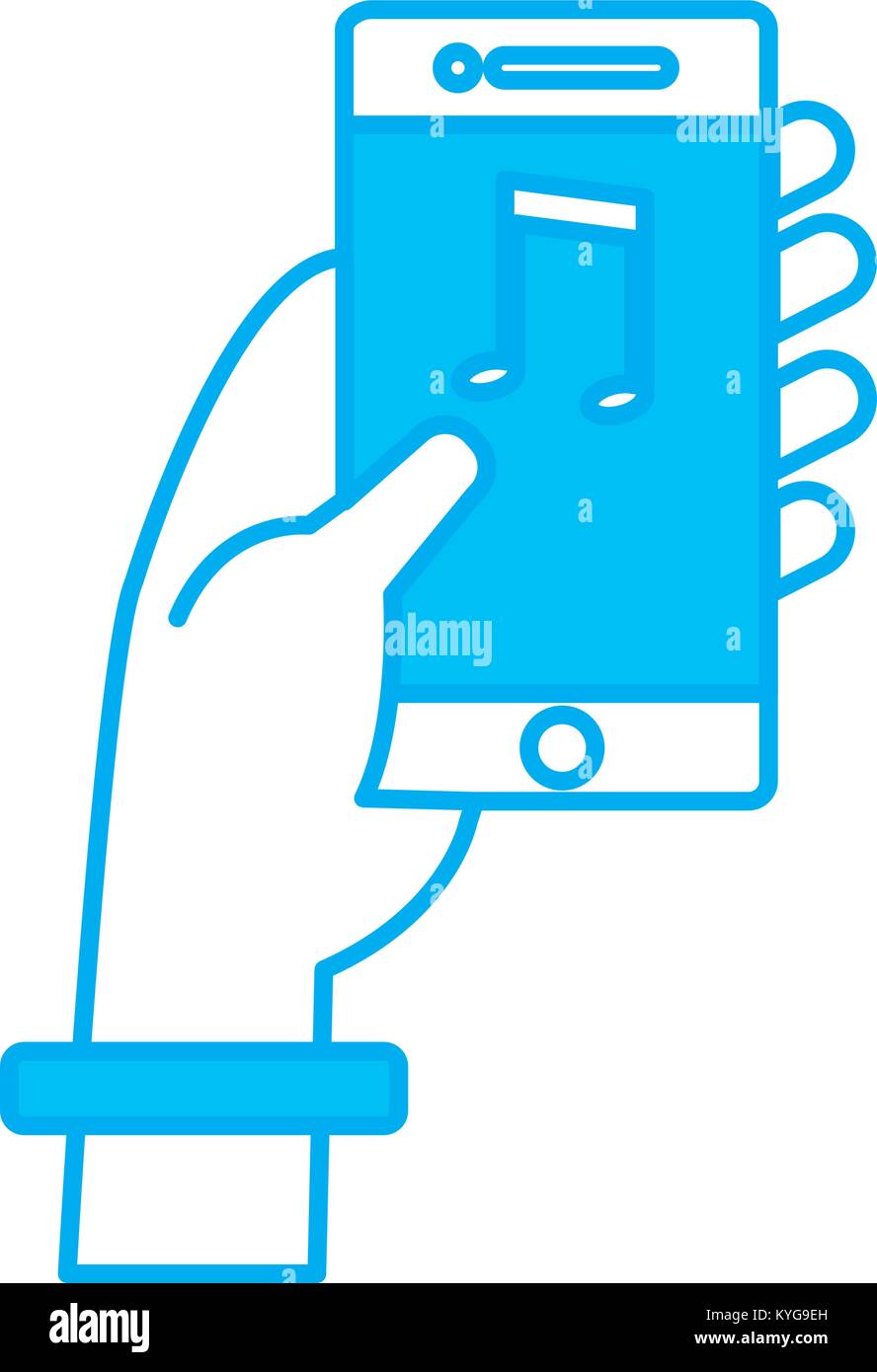 Hand with smartphone Stock Vector Image & Art - Alamy