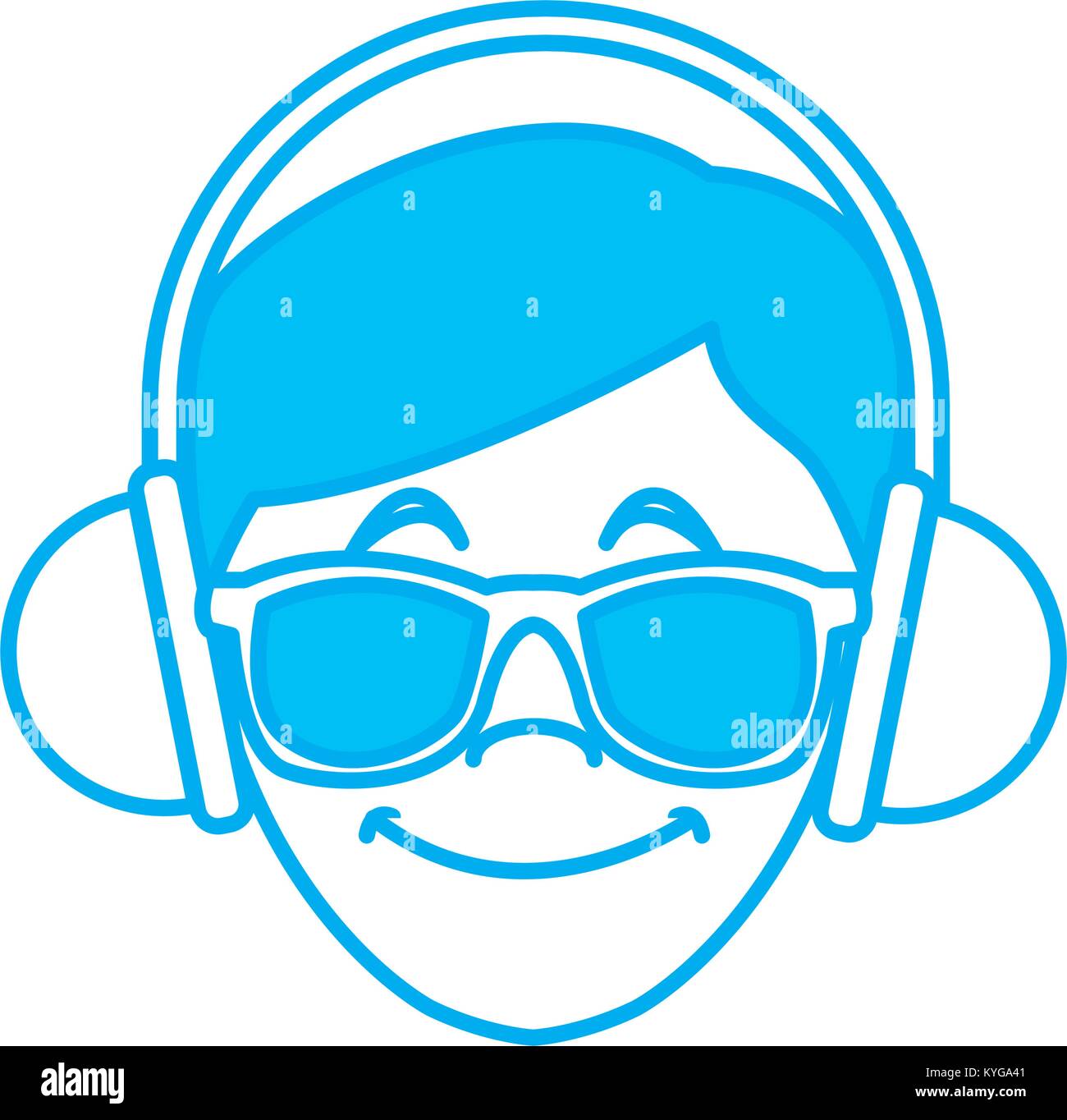 Man with music headphones Stock Vector Image & Art - Alamy