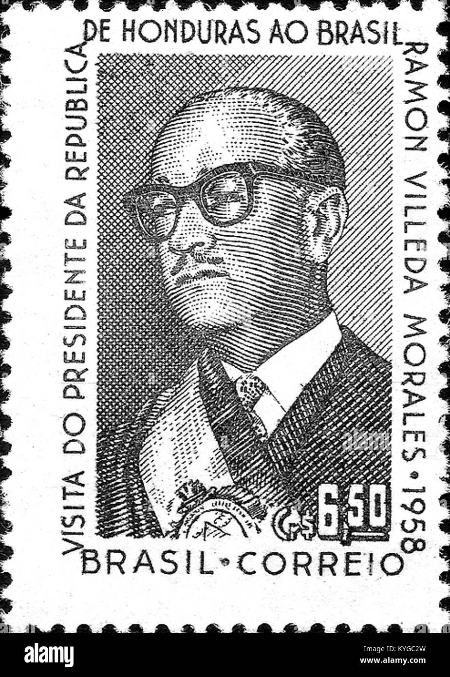 Ramón Villeda Morales 1958 Brazil stamp Stock Photo Alamy