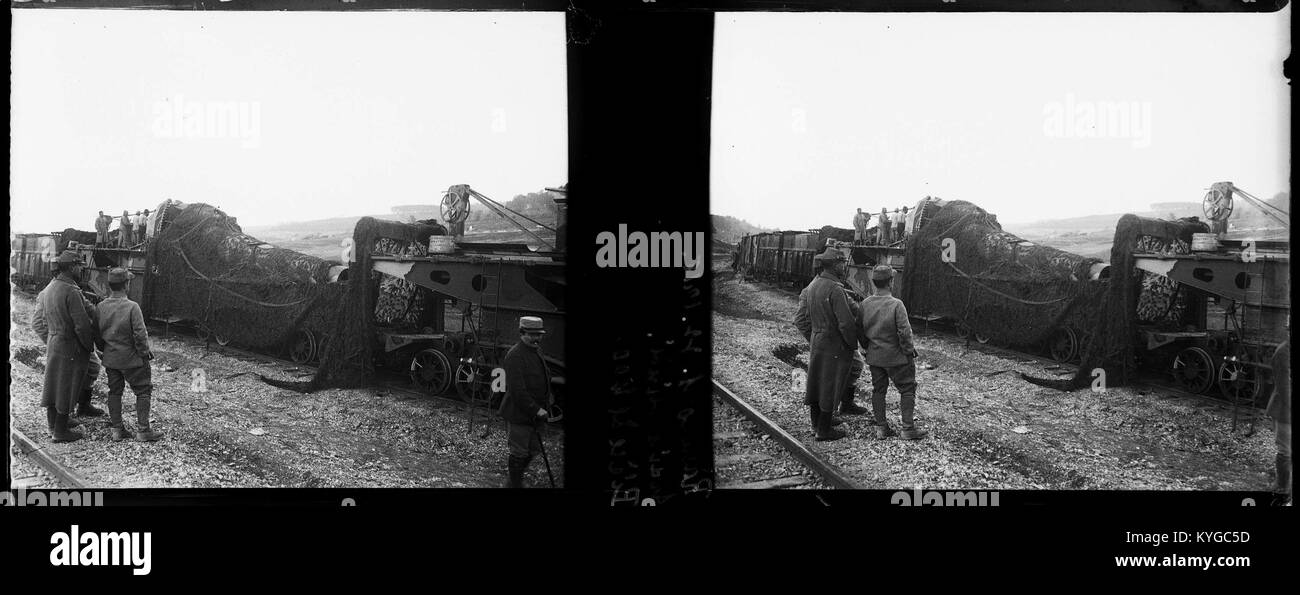 Historical photograph of Rampont, France, 1916, showing a military ...