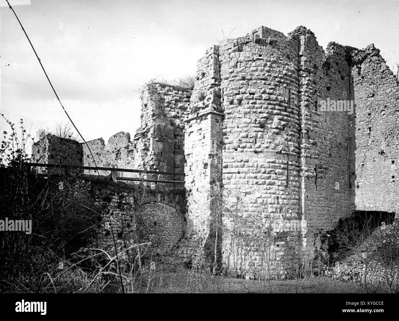 City wall of provins Black and White Stock Photos & Images - Alamy