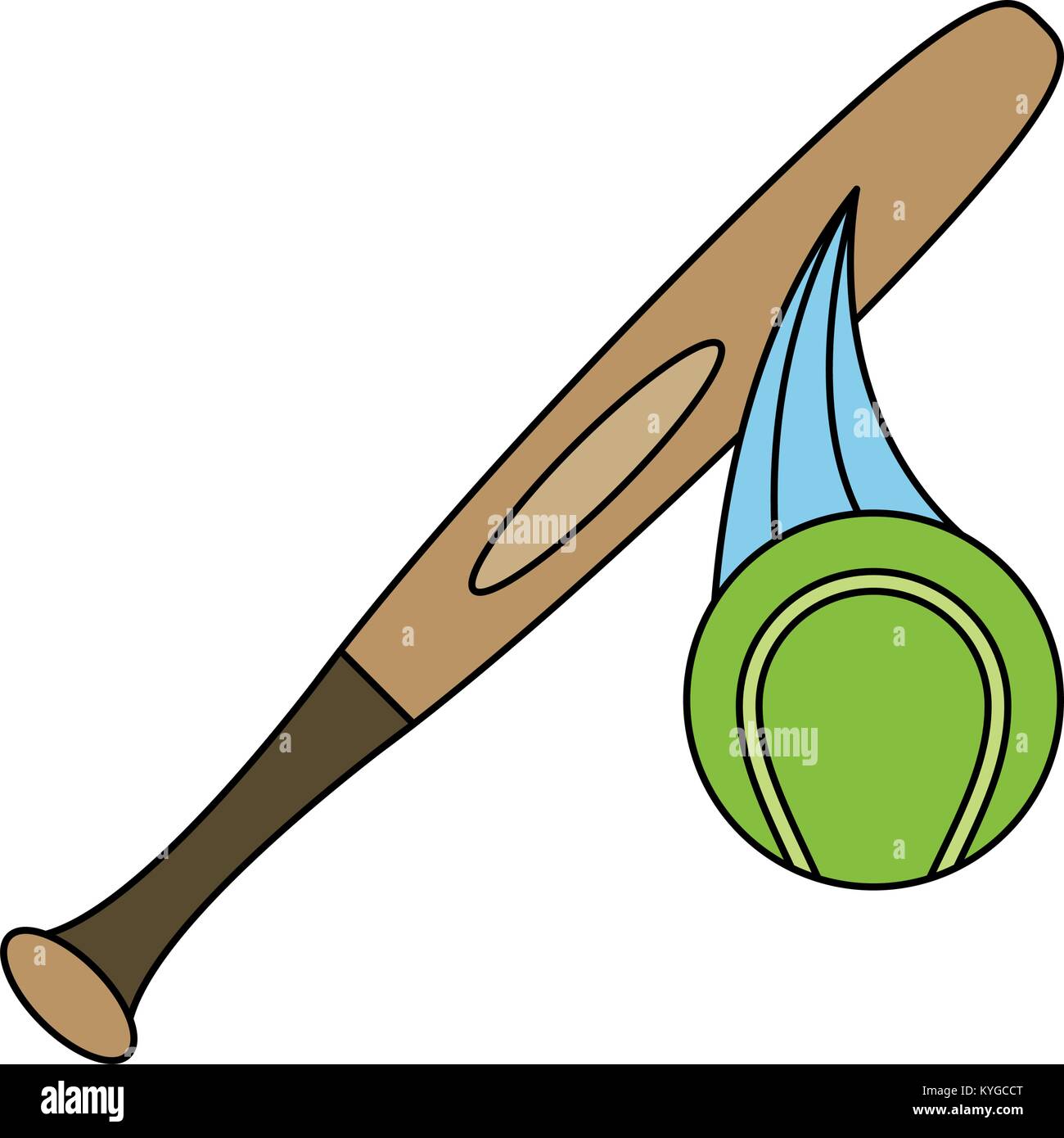 Baseball bat and ball Stock Vector Image & Art Alamy