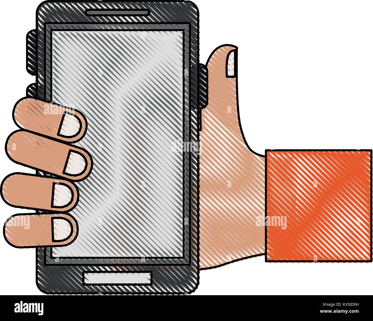 Hand with smartphone Stock Vector Image & Art - Alamy