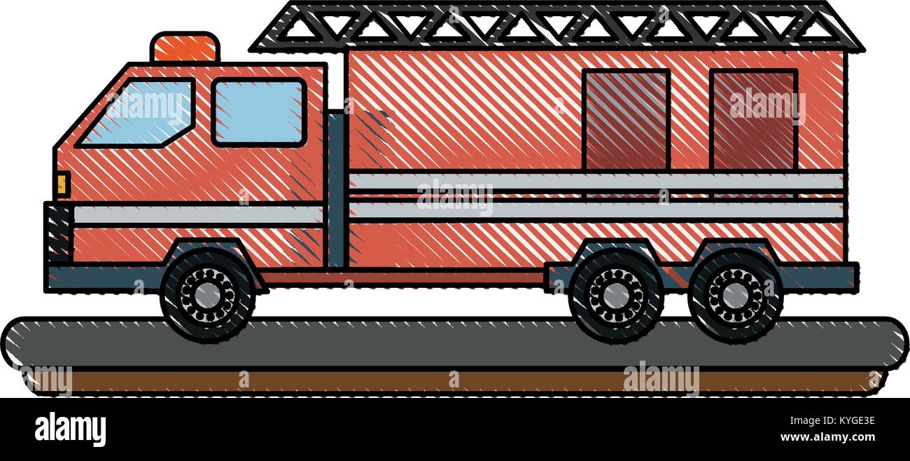 Fire truck vehicle Stock Vector Image & Art - Alamy