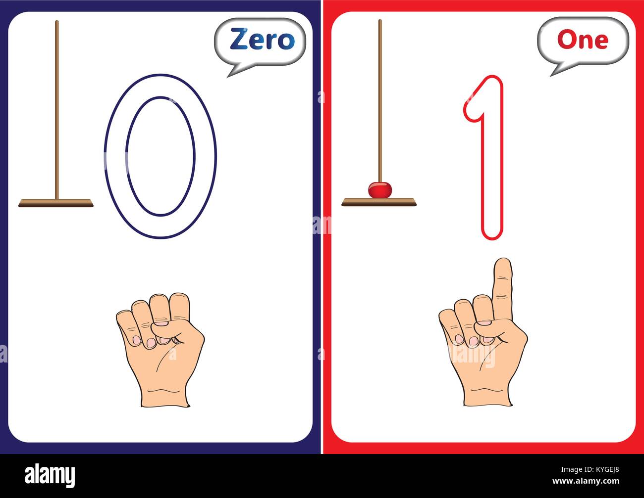 learning the numbers 0 10 flash cards educational preschool activities stock vector image art alamy