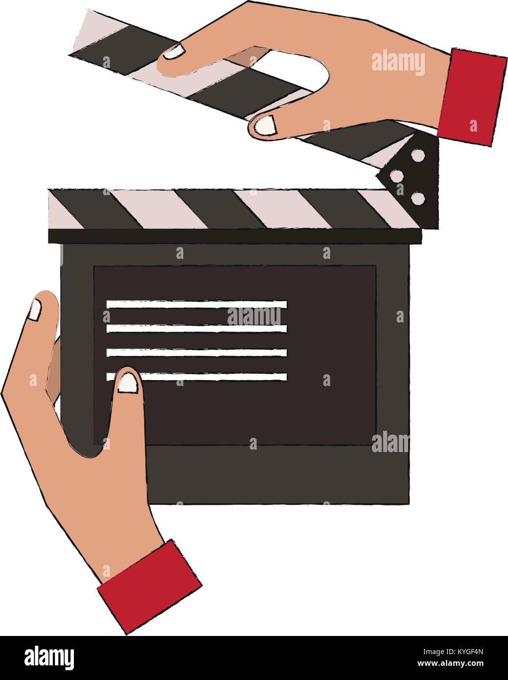 Hands with clapboard Stock Vector Image & Art - Alamy