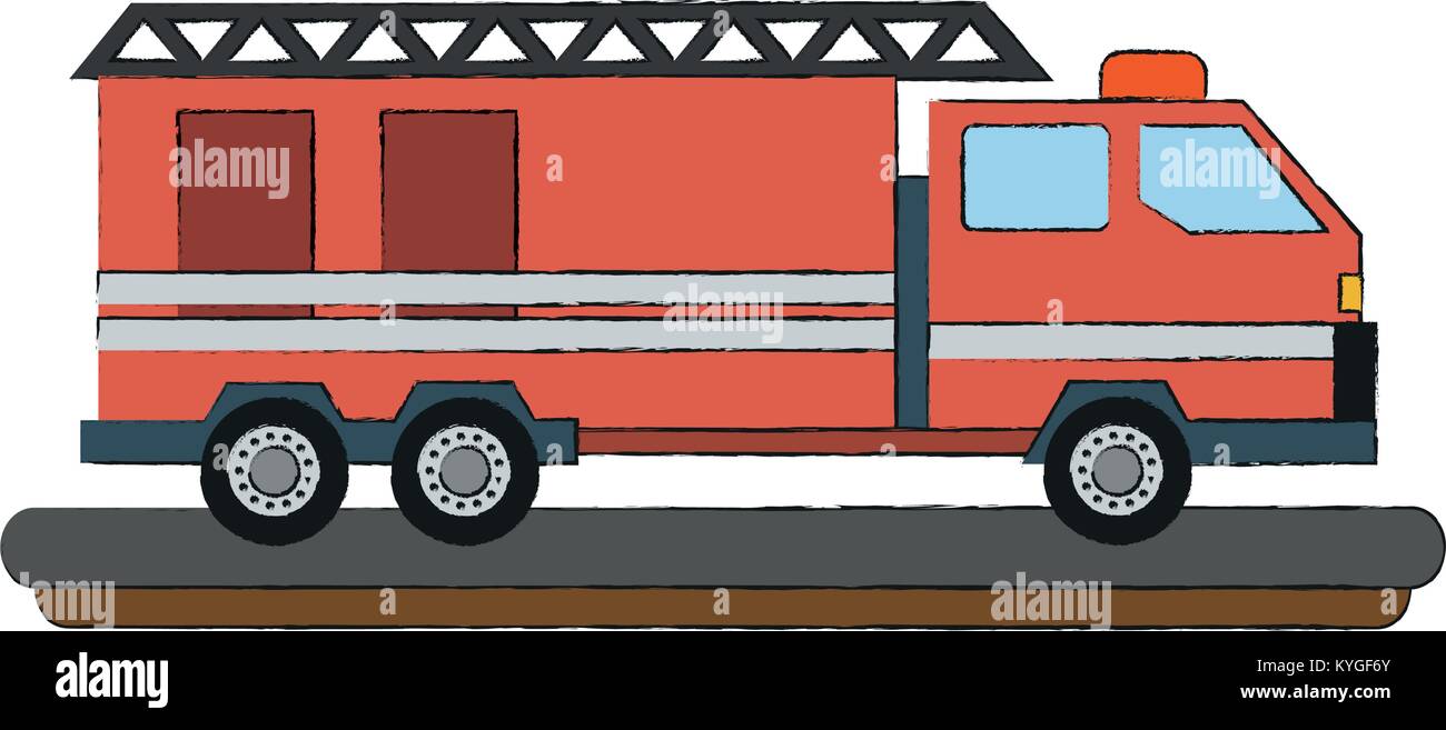 Fire truck vehicle Stock Vector Image & Art - Alamy