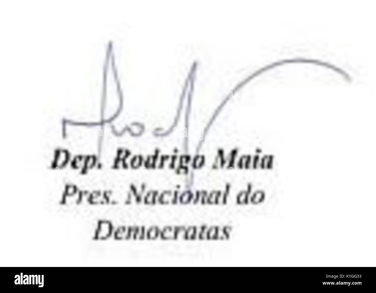 Rodrigo Maia Câmara dos deputados Signature Stock Photo