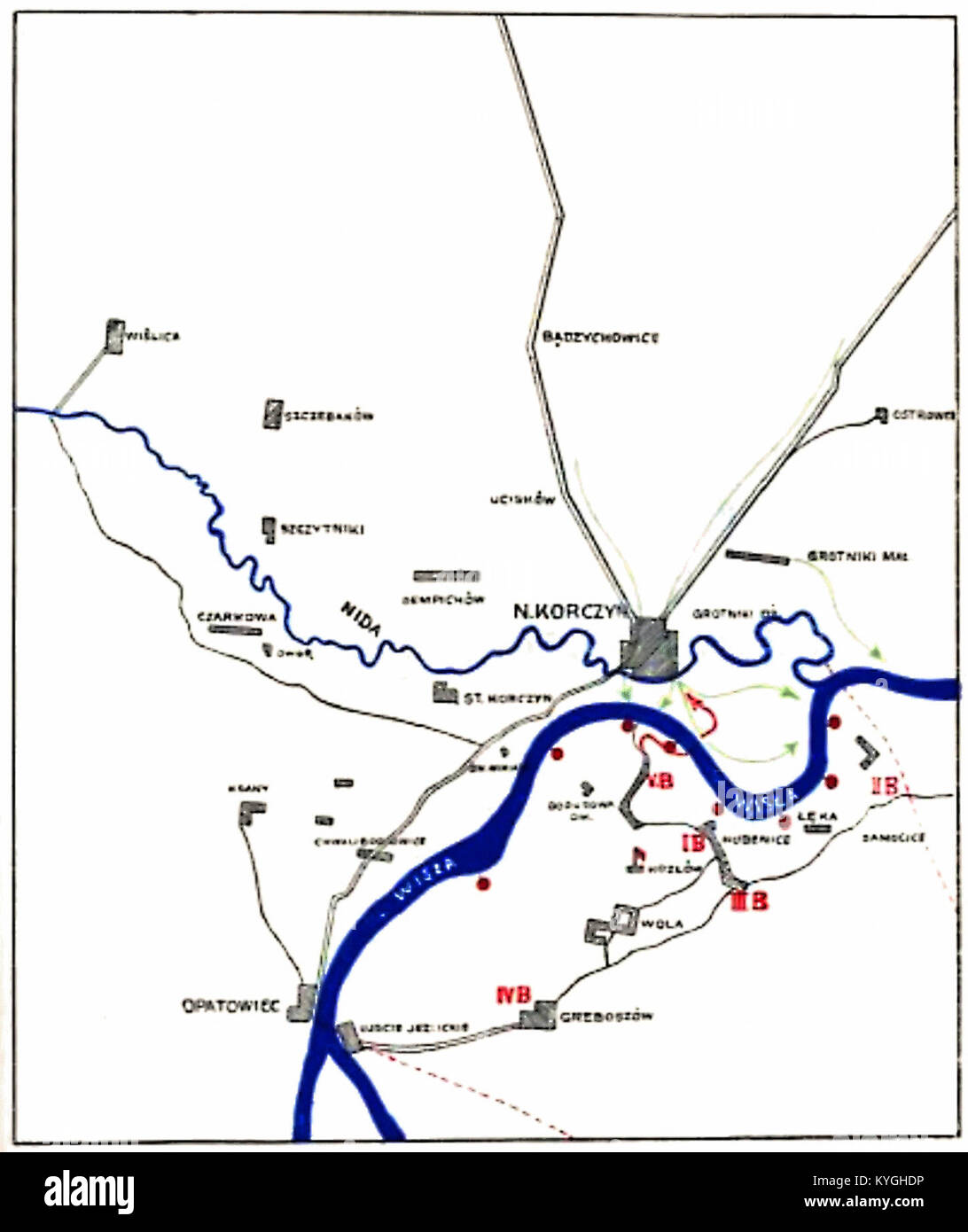This military map shows the Polish military disposition along the ...
