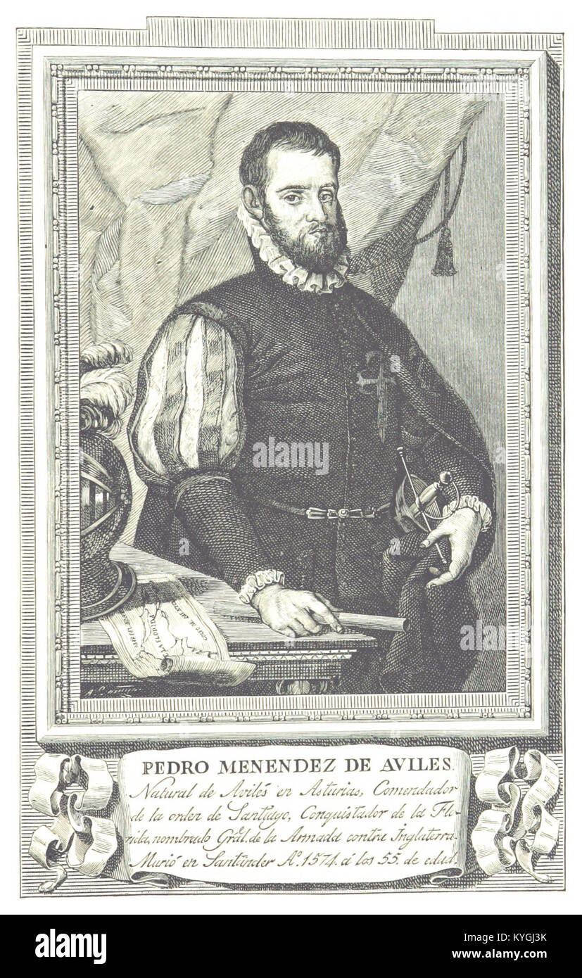 RUIDIAZ(1893) 1.143 PEDRO MENÉNDEZ DE AVILES Stock Photo