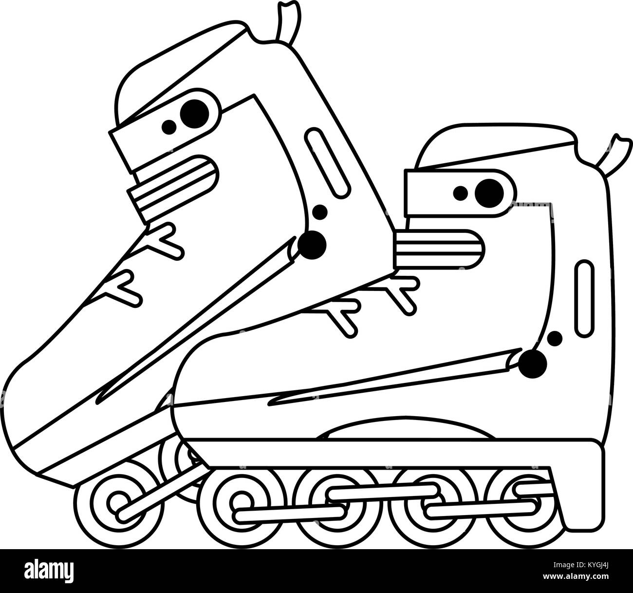 Ice skates equipment Stock Vector Image & Art Alamy