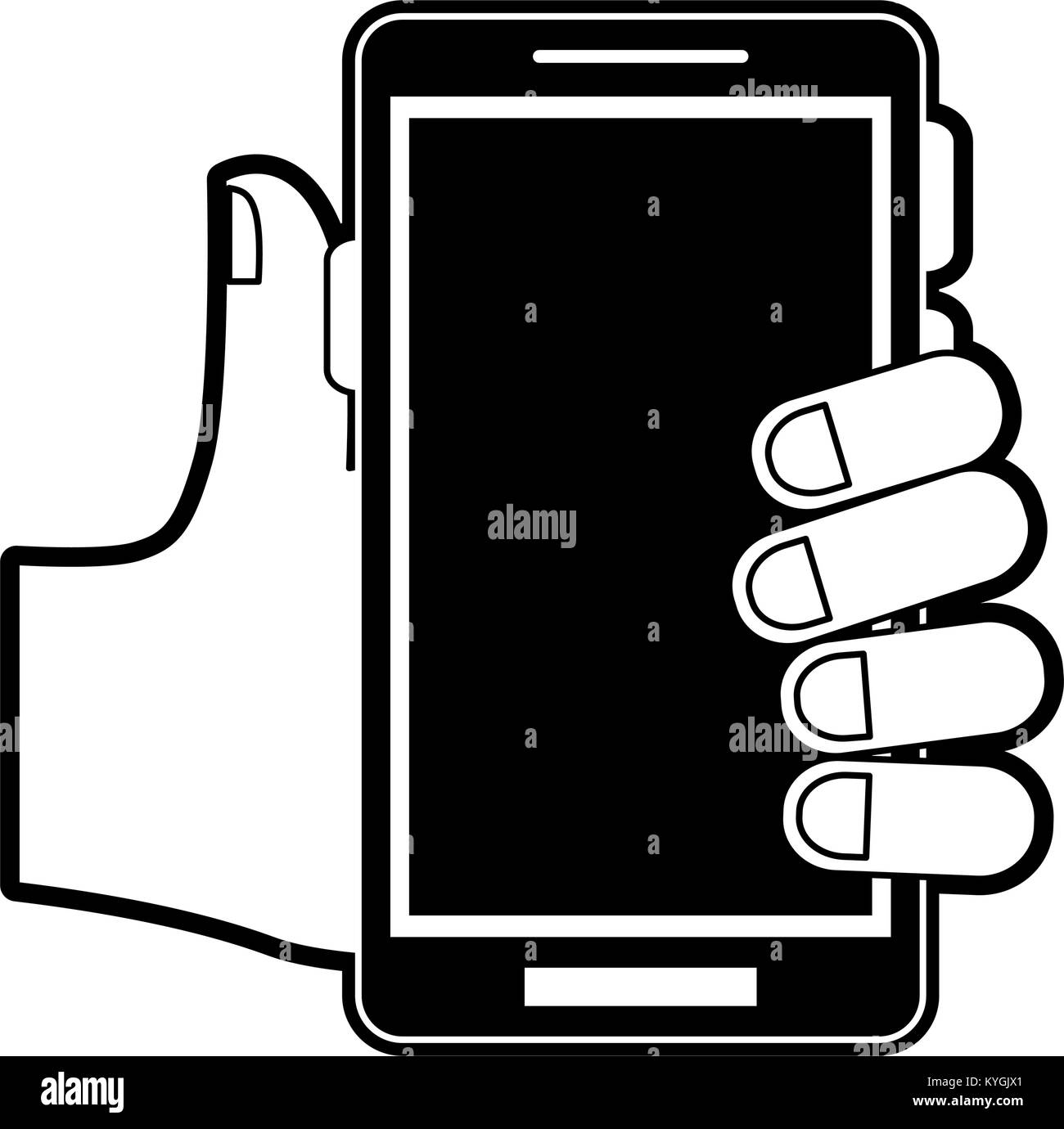 Hand with smartphone Stock Vector Image & Art - Alamy