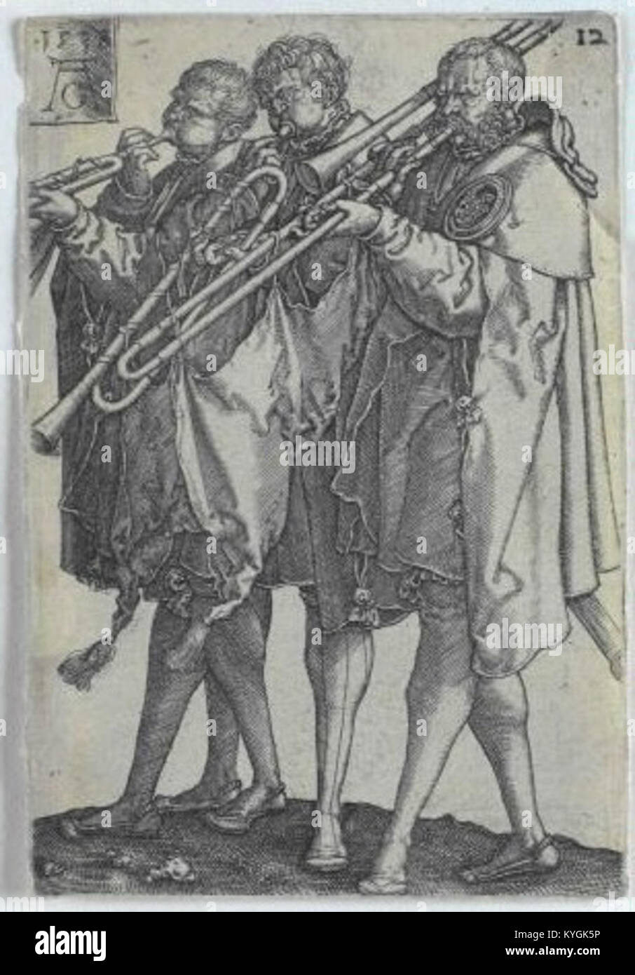 Renaissance music engraving hi-res stock photography and images