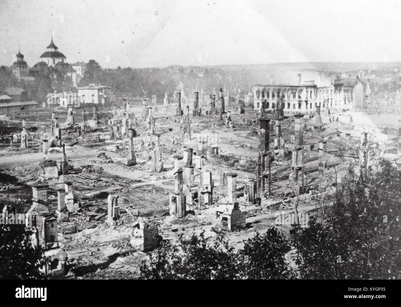 Söderhamn efter stadsbranden 1876 Stock Photo Alamy