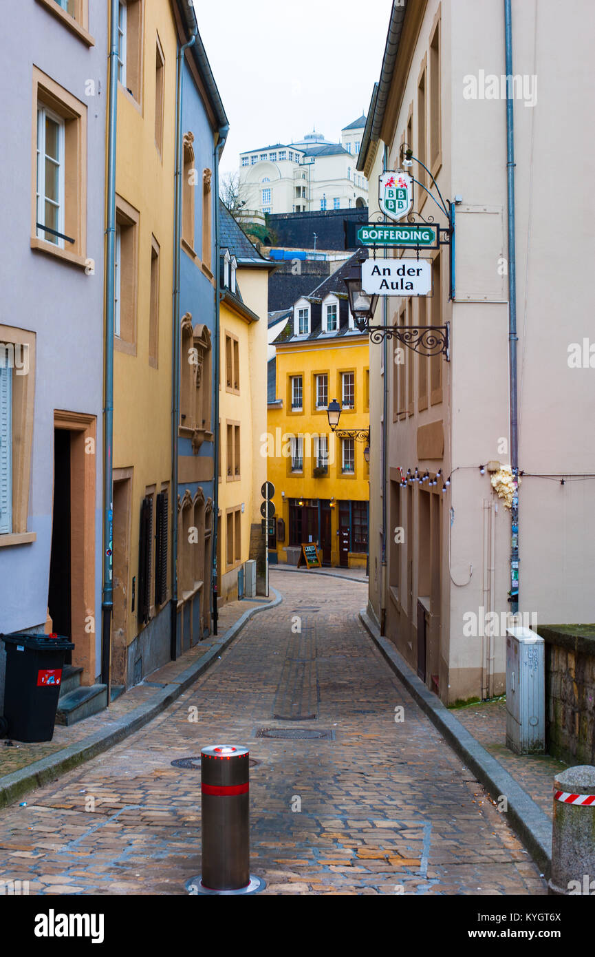 Old, historical Luxembourg streets, Luxembourg Stock Photo Alamy