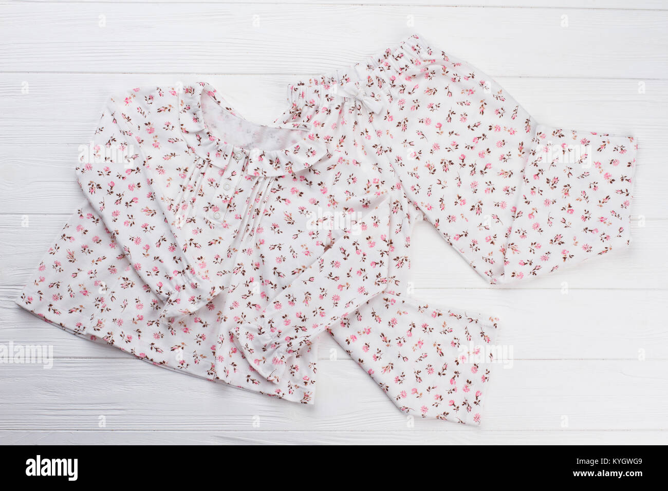 Cute pajama set for girl Stock Photo Alamy