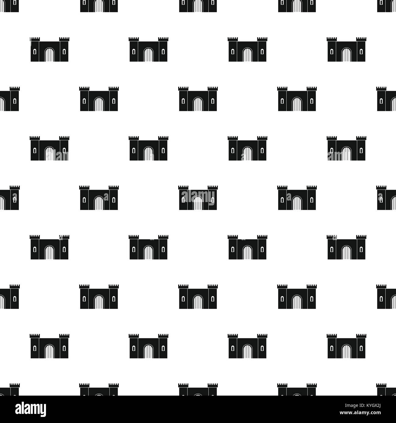 Fortress with gate pattern vector Stock Vector Image & Art - Alamy