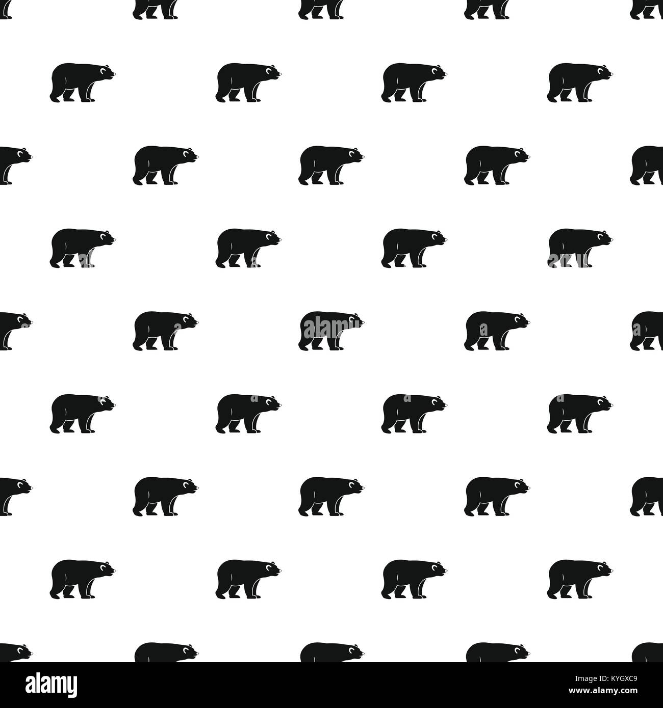Wild bear pattern vector Stock Vector