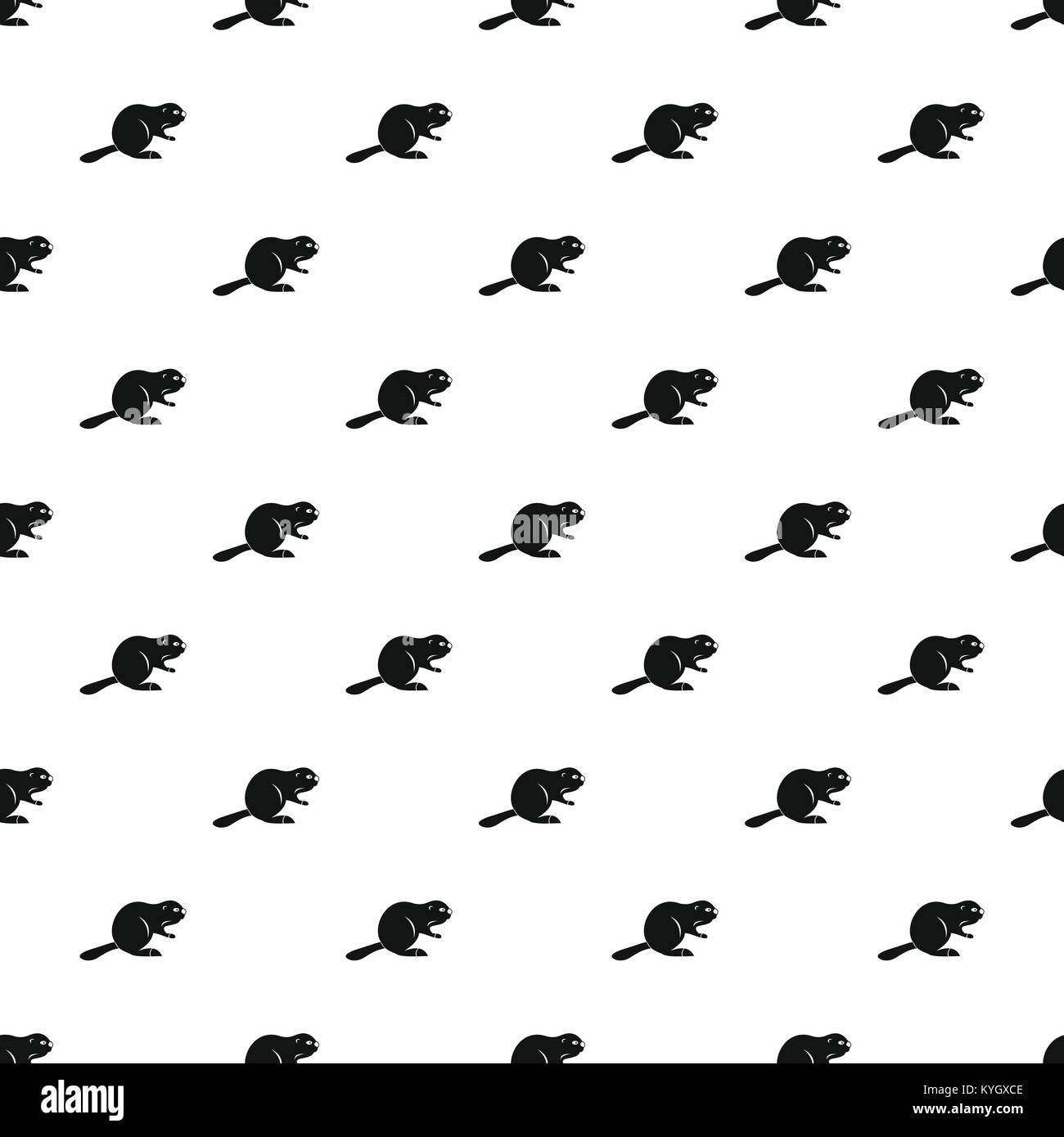 Canadian beaver pattern vector Stock Vector