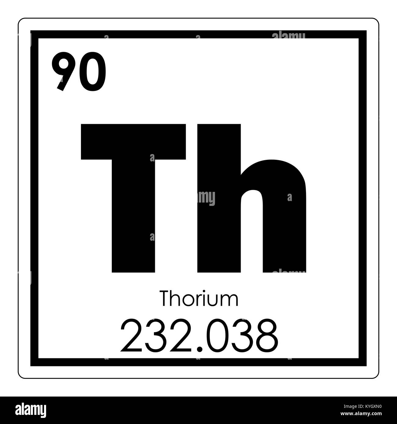 Thorium chemical element periodic table science symbol Stock Photo - Alamy